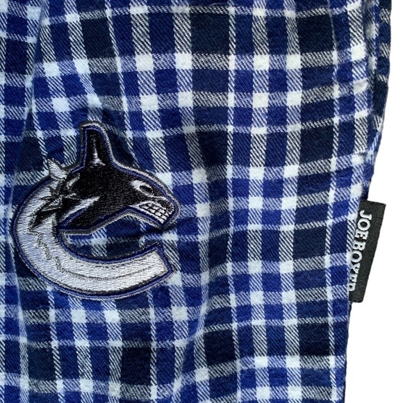 Joe Boxer Vancouver Canucks NHL Flannel Pant 100% Cotton Blue Men's Size Small - Picture 4 of 8